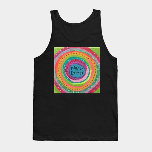 Inhale Exhale Mandala Tank Top by MyCraftyNell
